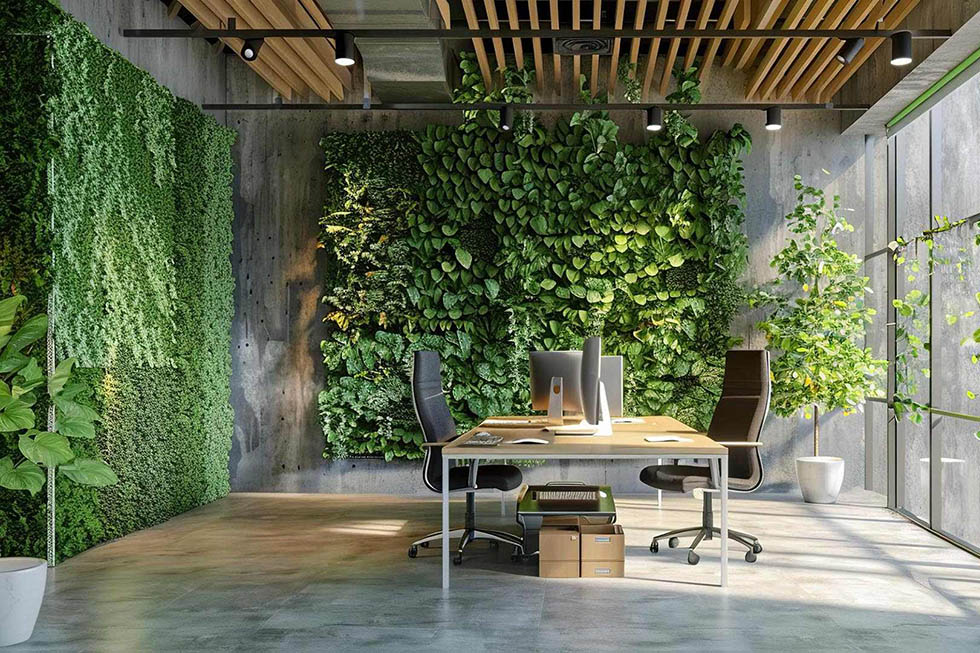 Jardines verticales para oficinas